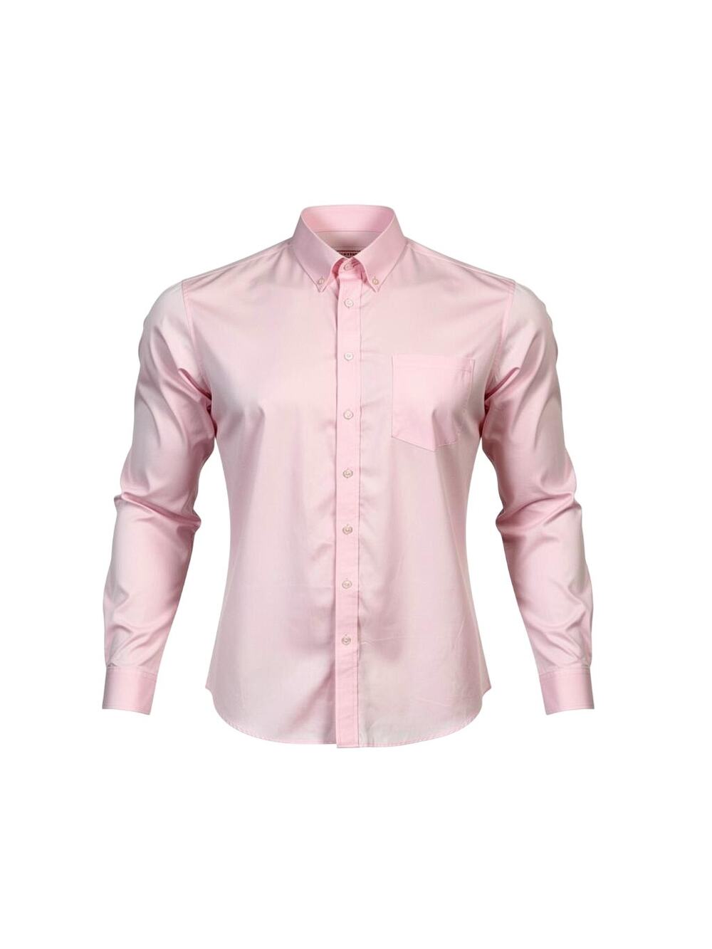 Bobby’s Fashions Button Down Dress Shirt Mens Pink LS Custom Tailored Hong Kong